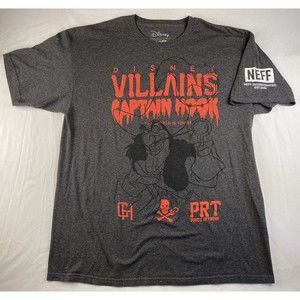 Disney Collection by Neff Villains Captain Hook T-Shirt Men's Size XL Peter Pan